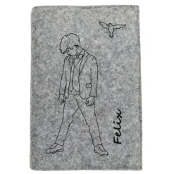 Gotteslobhülle Kommunion Junge Name personalisiert. Filz vegan K111