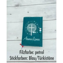 Gotteslobhülle Kreuz Gebetbuch Einband Geschenk zur Kommunion Firmung Geschenkidee Gott Kirche religiös persona
