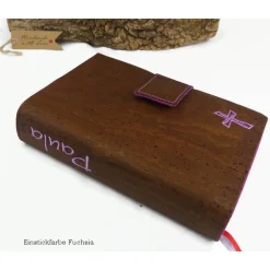 Gotteslobhülle personalisiert aus Kork – Bibelhülle, Geschenk zur Kommunion & Konfirmation