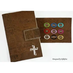 Gotteslobhülle personalisiert aus Kork – Bibelhülle, Geschenk zur Kommunion & Konfirmation