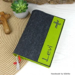 Gotteslobhülle personalisiert aus Filz – Gesangbuchhülle & Bibelhülle als Geschenk zur Konfirmation, Kommunion oder Firmung