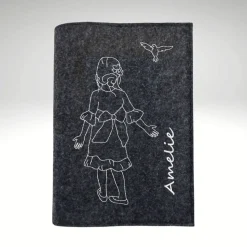 Gotteslobhülle Wollfilz Mädchen Taube personalisiert Filz