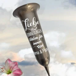 Grab Vase, Grabdeko, Grabschmuck "Liebe"