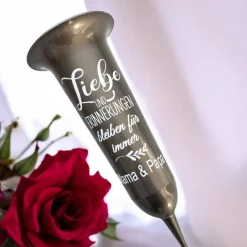 Grab Vase, Grabdeko, Grabschmuck 