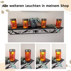 Grabbleuchte, Grabkerze, weihnachtlich, Solar