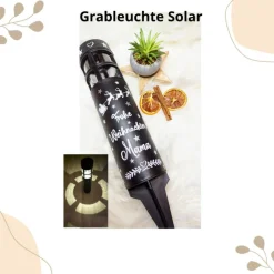 Grabbleuchte, Grabkerze, weihnachtlich, Solar