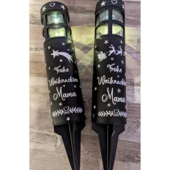 Grabbleuchte, Grabkerze, weihnachtlich, Sternschnuppe, Solar