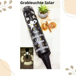 Grabbleuchte, Grabkerze, weihnachtlich, Solar