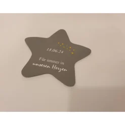 Grabdeko Kindergrab | Deko für Sternenkinder | Grabgestaltung Kind | Stern mit Namen | wetterfeste Erinnerung