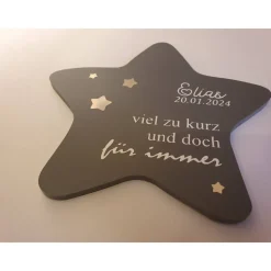 Grabdeko Kindergrab | Deko für Sternenkinder | Grabgestaltung Kind | Regenbogenfolie | wetterfest