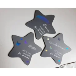 Grabdeko Kindergrab | Deko für Sternenkinder | Grabgestaltung Kind | Regenbogenfolie | wetterfest