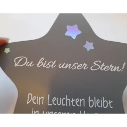 Grabdeko Kindergrab | Deko für Sternenkinder | Grabgestaltung Kind | Regenbogenfolie | wetterfest