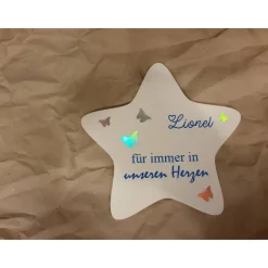 Grabdeko Kindergrab | Deko für Sternenkinder | Grabgestaltung Kind | Regenbogenfolie | wetterfest