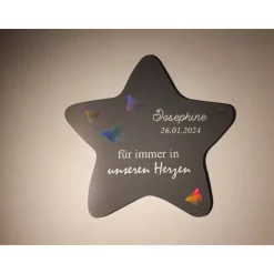 Grabdeko Kindergrab | Deko für Sternenkinder | Grabgestaltung Kind | Regenbogenfolie | wetterfest