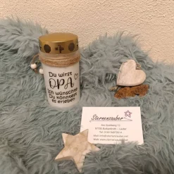 Grabkerze - Du wirst Opa. Ich wünschte du könntest es erleben.