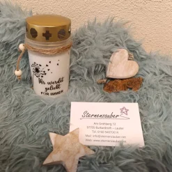 Grabkerze - "Ihr werdet geliebt. Für Immer".