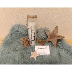 Grabkerze aus Glas -  Liebe und Gedanken bleiben für immer.