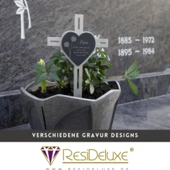 Grabkreuz / Schieferstecker Andenken Schiefer Trauergeschenk Grabschmuck Grabstecker Gravur Grabdeko Beerdigung