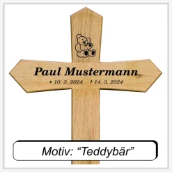Grabkreuz Unfallkreuz Eiche2 inklusive Beschriftung Übergangskreuz Wegekreuz Holzkreuz