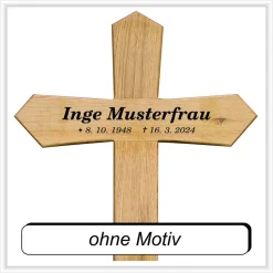 Grabkreuz Unfallkreuz Eiche2 inklusive Beschriftung Übergangskreuz Wegekreuz Holzkreuz
