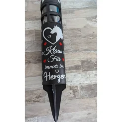 Grablicht/ erinnerungslicht Solar für Pferde, Personalisiert, Gedenklicht, Trauerlicht, Erinnerungslicht, Grabdekoration