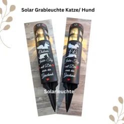 Grablicht/ erinnerungslicht Solar für Pferde, Personalisiert, Gedenklicht, Trauerlicht, Erinnerungslicht, Grabdekoration