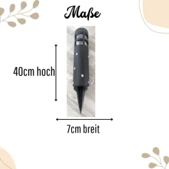 Grablicht Solar Herzen, Personalisiert,  Gedenklicht, Trauerlicht, Erinnerungslicht, Grab