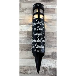 Grablicht Solar Kerze, Personalisiert,Sterne mit Herzen, Gedenklicht, Trauerlicht, Erinnerungslicht, Grab