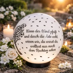 Grablicht Solar Sternenkind – Individuelles Licht als Grabschmuck mit persönlicher Gravur
