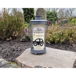 Grablicht Sternenkind individuell gestaltet, Trauerlicht, Erinnerungslaterene, Grablaterne Kind