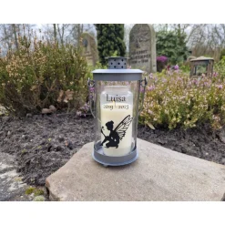 Grablicht Sternenkind individuell gestaltet, Trauerlicht, Erinnerungslaterene, Grablaterne Kind