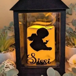 Grablicht Sternenkind, Led Laterne mit 6h Timer, Personalisiert,  Gedenklicht, Trauerlicht, Trauerlaterne, Erinnerungsli