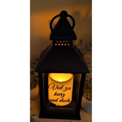 Grablicht Sternenkind, Led Laterne mit 6h Timer, Personalisiert,  Gedenklicht, Trauerlicht, Trauerlaterne, Erinnerungsli