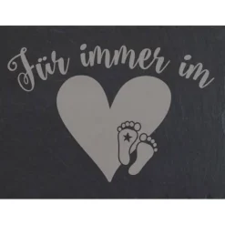 Grabschmuck Trauerschild Grab Schmuck Friedhof Grabplatte Stein Schiefer schwarz Steinplatte Platte Garten Erde