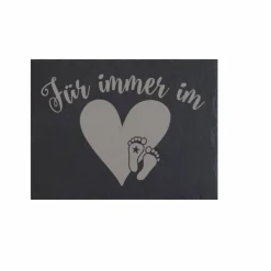 Grabschmuck Trauerschild Grab Schmuck Friedhof Grabplatte Stein Schiefer schwarz Steinplatte Platte Garten Erde