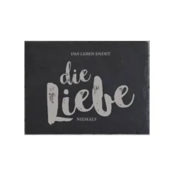 Grabschmuck Trauerschild Grab Schmuck Friedhof Grabplatte Stein Schiefer schwarz Steinplatte Platte Garten Erde