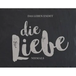 Grabschmuck Trauerschild Grab Schmuck Friedhof Grabplatte Stein Schiefer schwarz Steinplatte Platte Garten Erde