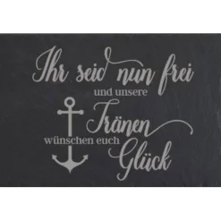 Grabschmuck Trauerschild Grab Schmuck Friedhof Grabplatte Stein Schiefer schwarz Steinplatte Platte Garten Erde