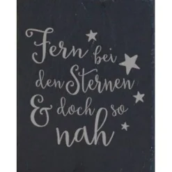 Grabschmuck Trauerschild Grab Schmuck Friedhof Grabplatte Stein Schiefer schwarz Steinplatte Platte Garten Erde