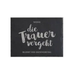 Grabschmuck Trauerschild Grab Schmuck Friedhof Grabplatte Stein Schiefer schwarz Steinplatte Platte Garten Erde