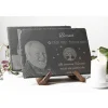 Grabstein/Gedenktafel aus Schiefer 30x20cm mit Wunschgravur – Persönlicher Grabschmuck & Fotogravur