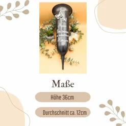 Grabvase, Schmetterlinge, Grabdeko, Grabschmuck