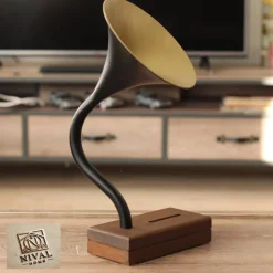 Grammophone Akustik Iphone Handy Akustik Gastgeschenk Black