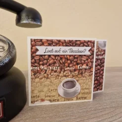 Gratulationskarte / Kaffeegrußkarte / Kaffeeliebhaber Karte / Kaffeezeit Karte / Kaffee Spezialkarte / Kaffee Liebhaber