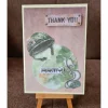 Gratulationskarte " Thank You " Army , Erkennungsmarke , Helm