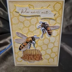 Gratulationskarte Bienenmotiv / Honigdesign Karte / Bienen Grußkarten / Glückwunschkarte