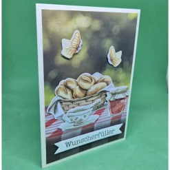 Gratulationskarte Wunscherfüller / Glückwunschkarte Frühstücksmotiv / Grußkarte guter Wunsch / Geschenkidee zum Anlass