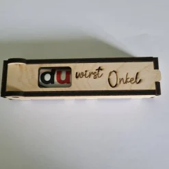 Gravierte Geschenkbox mit Duplo Riegel eine süße Geschenk Idee