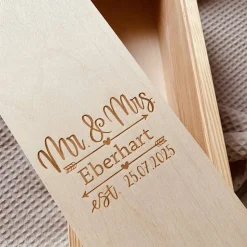 Gravierte Weinbox – Personalisiertes Geschenk für Hochzeiten, Jubiläen und andere Feierlichkeiten