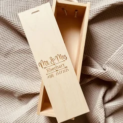 Gravierte Weinbox – Personalisiertes Geschenk für Hochzeiten, Jubiläen und andere Feierlichkeiten
